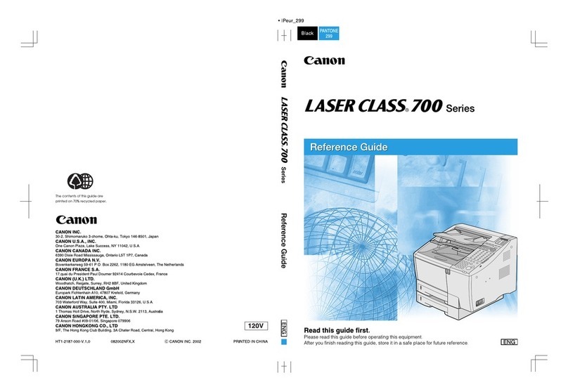 Canon Laser Class 700 Series User manual Canon Laser Class 700 Series User manual