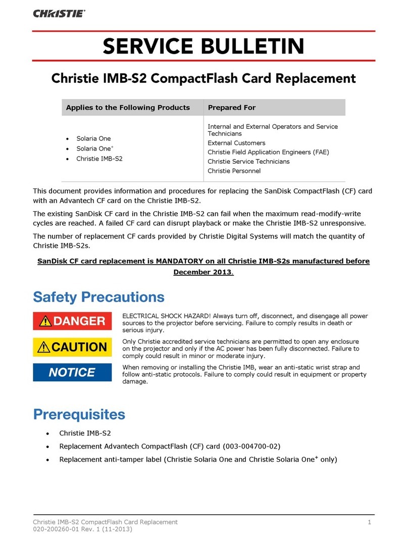 Christie IMB-S2 Replacement guide