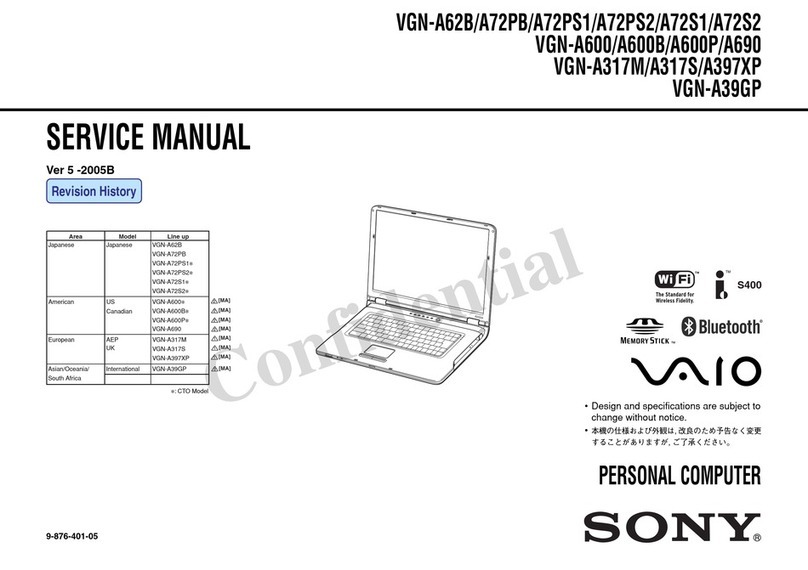 Sony Vaio VGN-A62B User manual