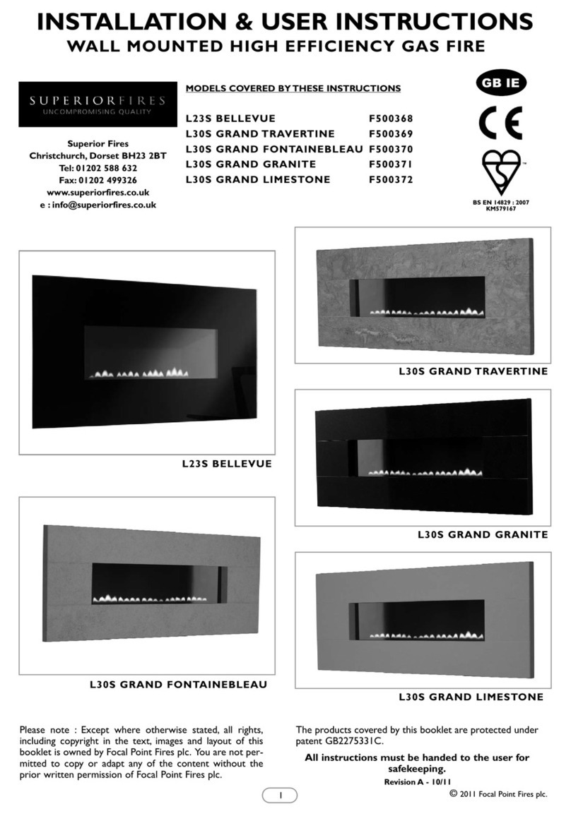 superior fires L23S bellevue Installation & user's instructions superior fires L23S bellevue Installation & user's instructions