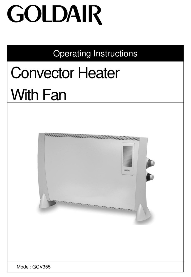 Goldair GCV355 operating instructions