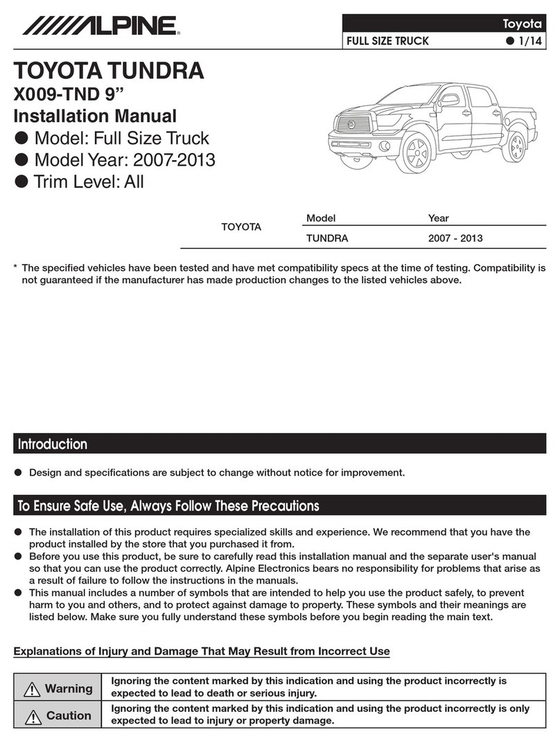 Alpine X009-TND 9" User manual