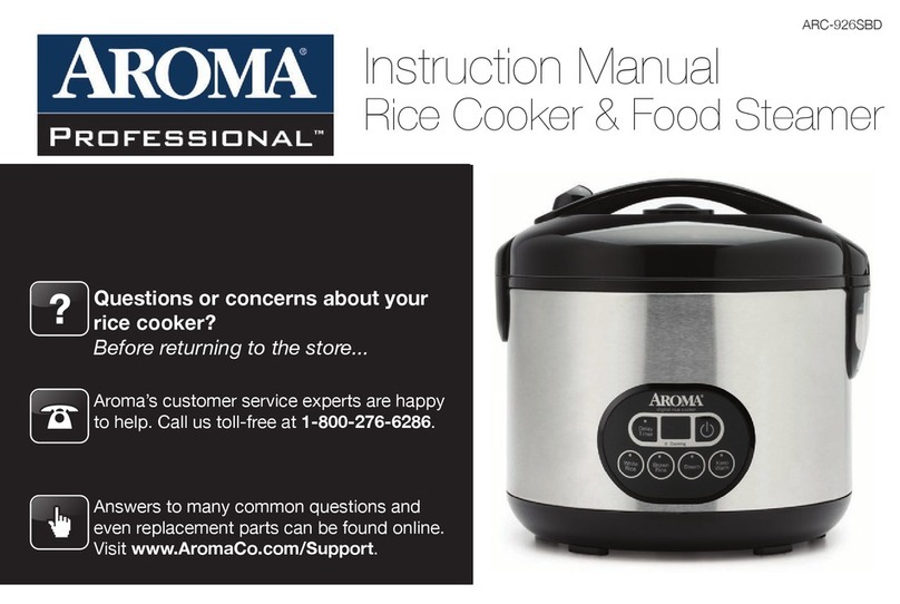 Aroma ARC-926SBD instruction manual