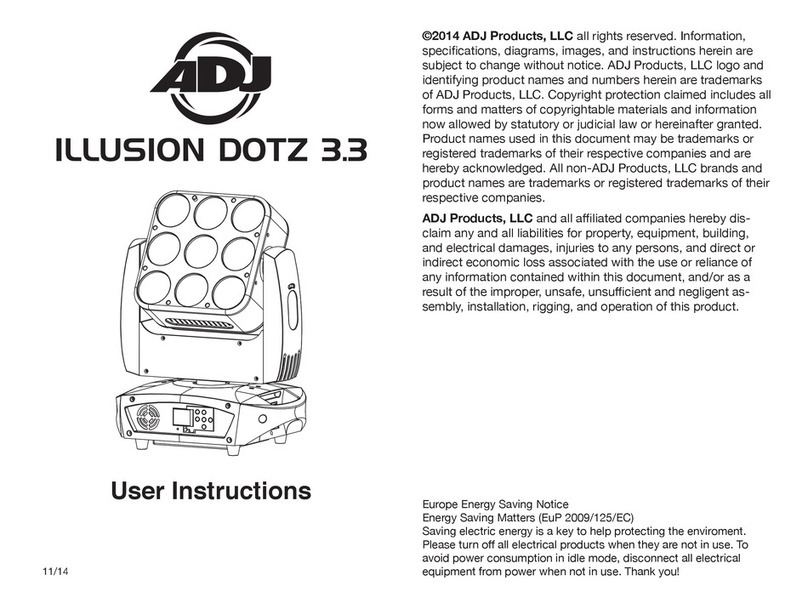 ADJ ILLUSION DOTZ 3.3 User manual ADJ ILLUSION DOTZ 3.3 User manual