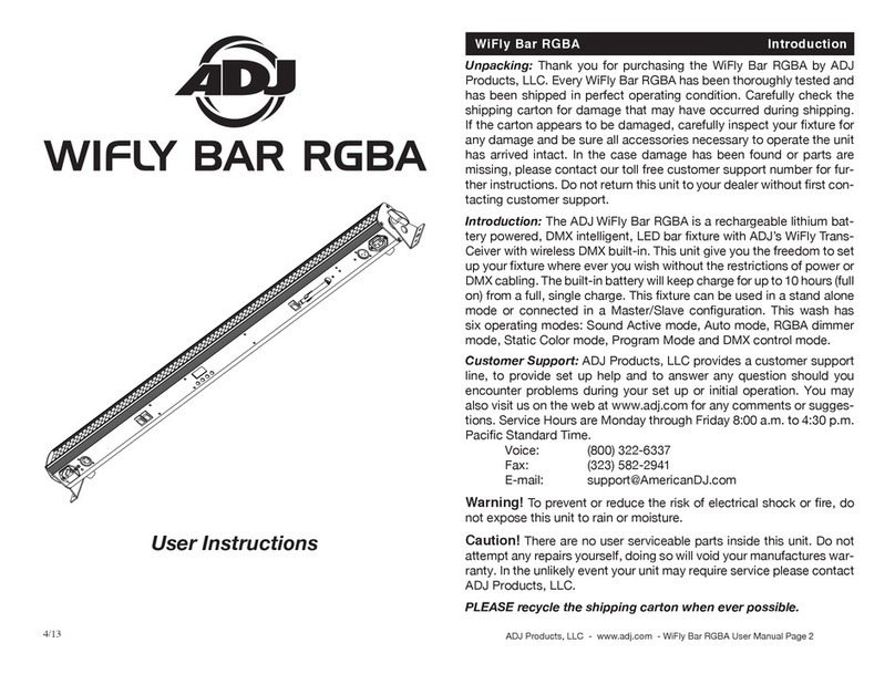 ADJ WiFly Bar RGBA User manual