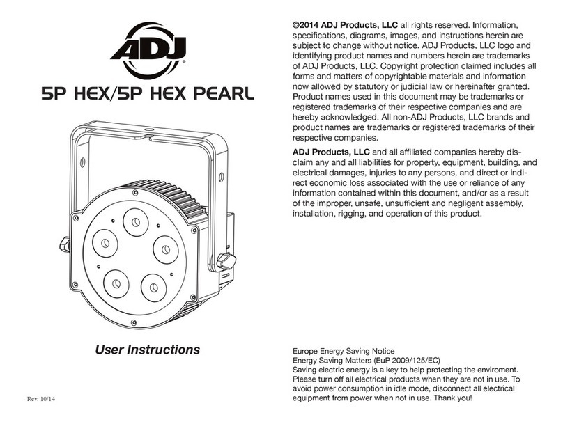 ADJ 5P HEX/5P HEX PEARL User manual