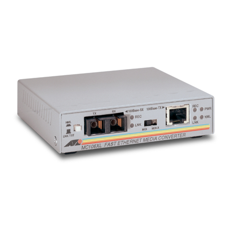 Allied Telesis AT-MC105XL User manual Allied Telesis AT-MC105XL User manual