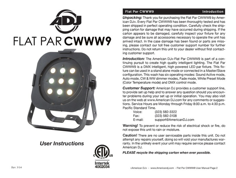 ADJ Flat Par CWWW9 User manual