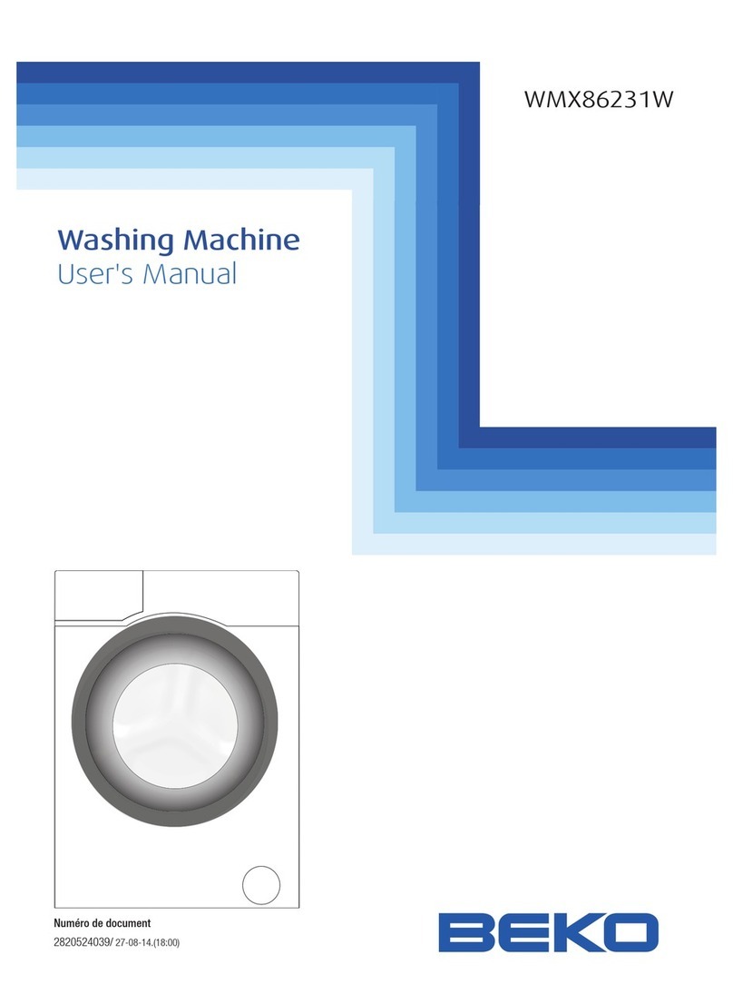 Beko WMX86231W User manual Beko WMX86231W User manual