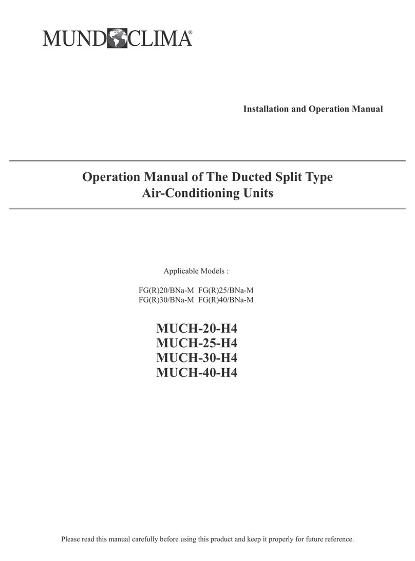 MUND CLIMA MUCH-20-H4 User manual