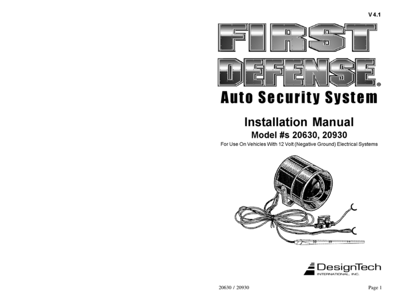 DesignTech First defence 20630 installation manual