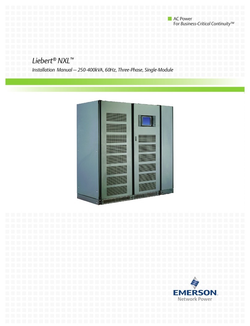 Liebert NXL installation manual Liebert NXL installation manual