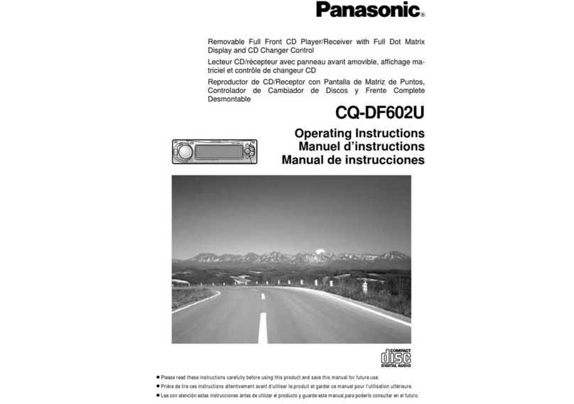 Panasonic CQDF602U - AUTO RADIO/CD DECK operating instructions
