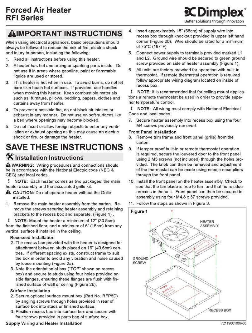 Dimplex RFI Series installation instructions