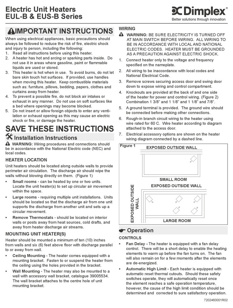 Dimplex EUL-B Series installation instructions Dimplex EUL-B Series installation instructions
