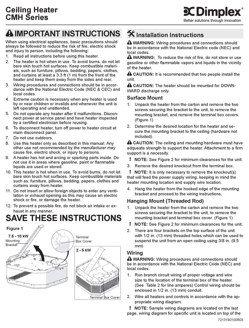 Dimplex CMH Series User manual Dimplex CMH Series User manual