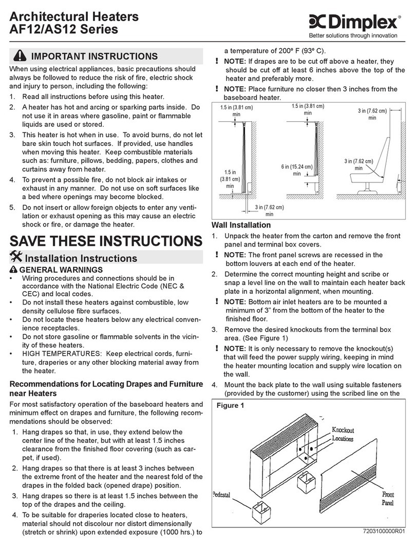 Dimplex AF12 Series User manual