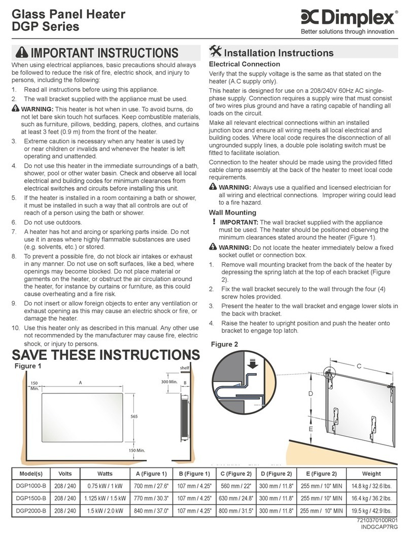 Dimplex DGP1000-B User manual