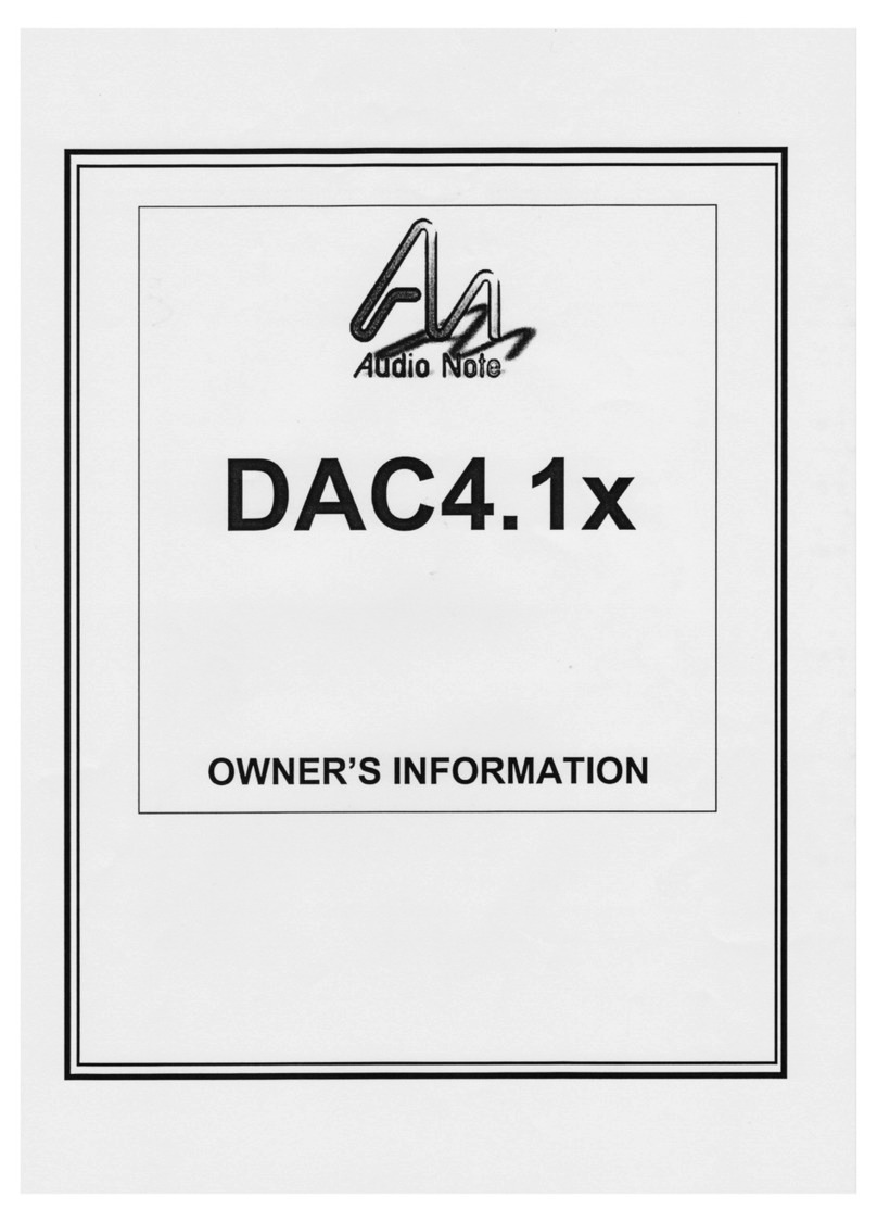 Audio Note DAC 4.1x Owners informations