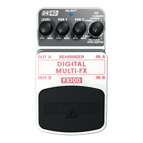 Behringer Digital multi-FX FX-100 User manual
