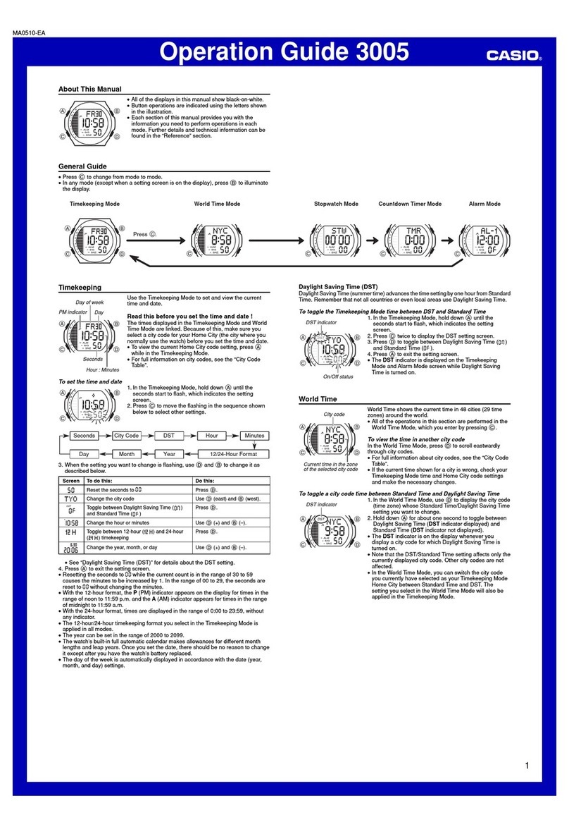 Casio 3005 User manual