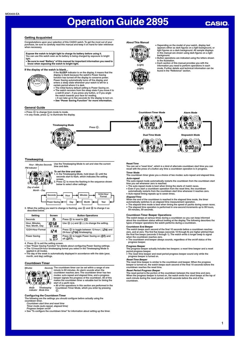 Casio 2895 User manual