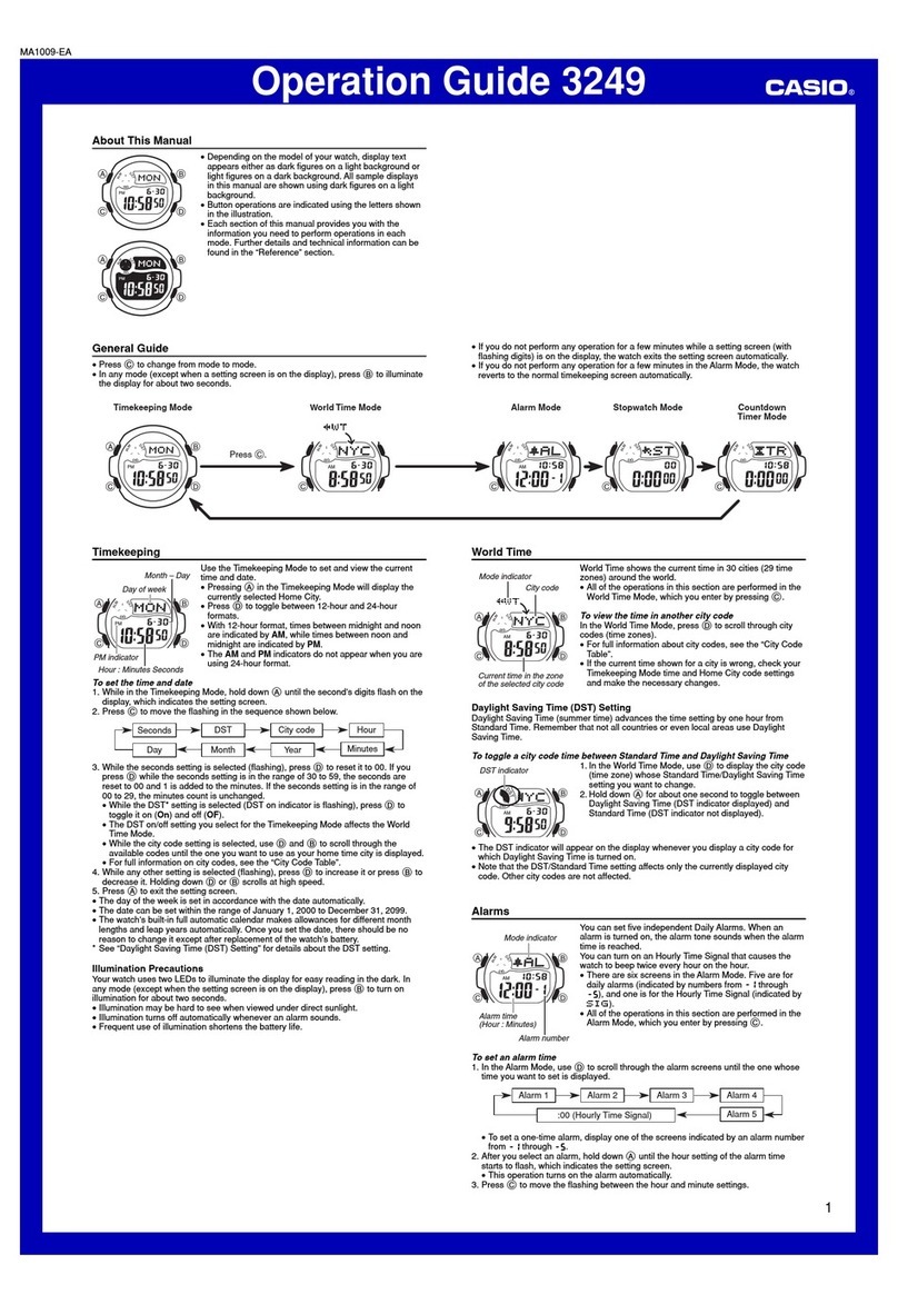 Casio 3249 User manual