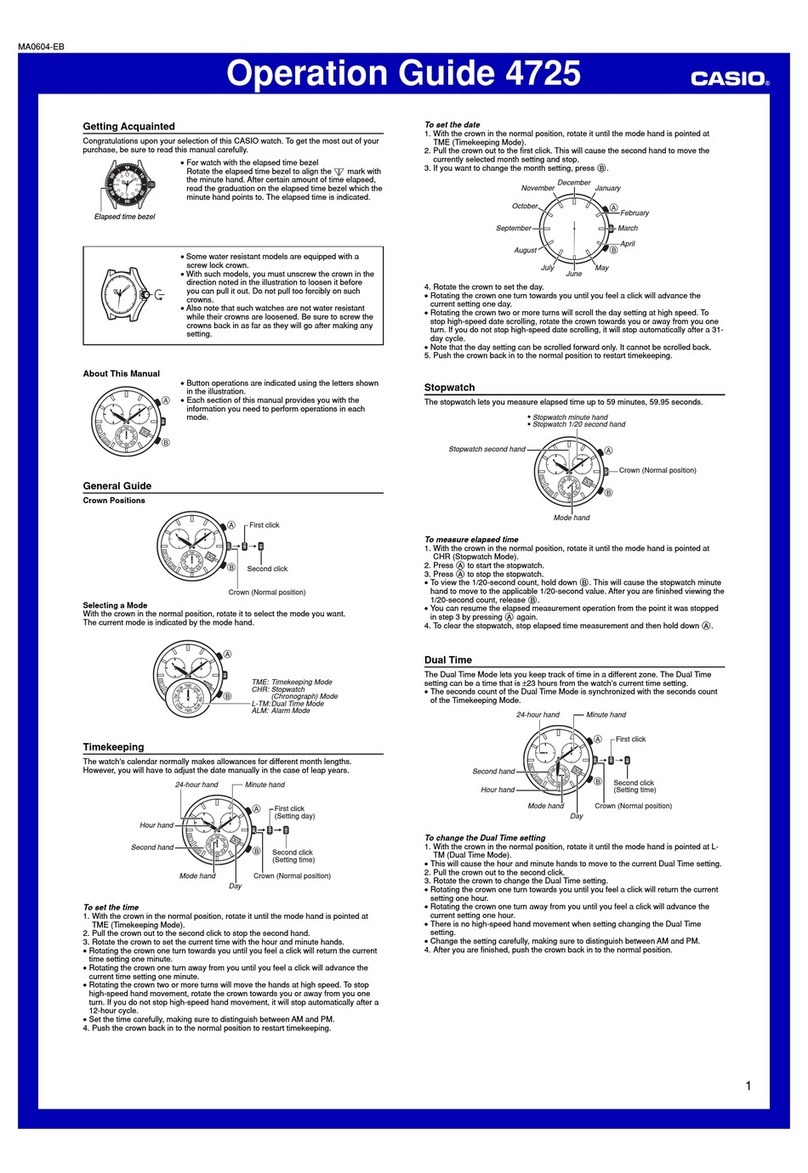 Casio 4725 User manual
