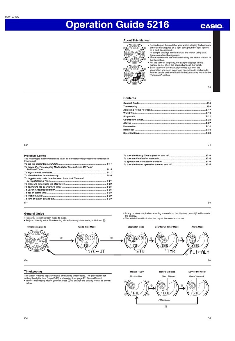 Casio 5216 User manual