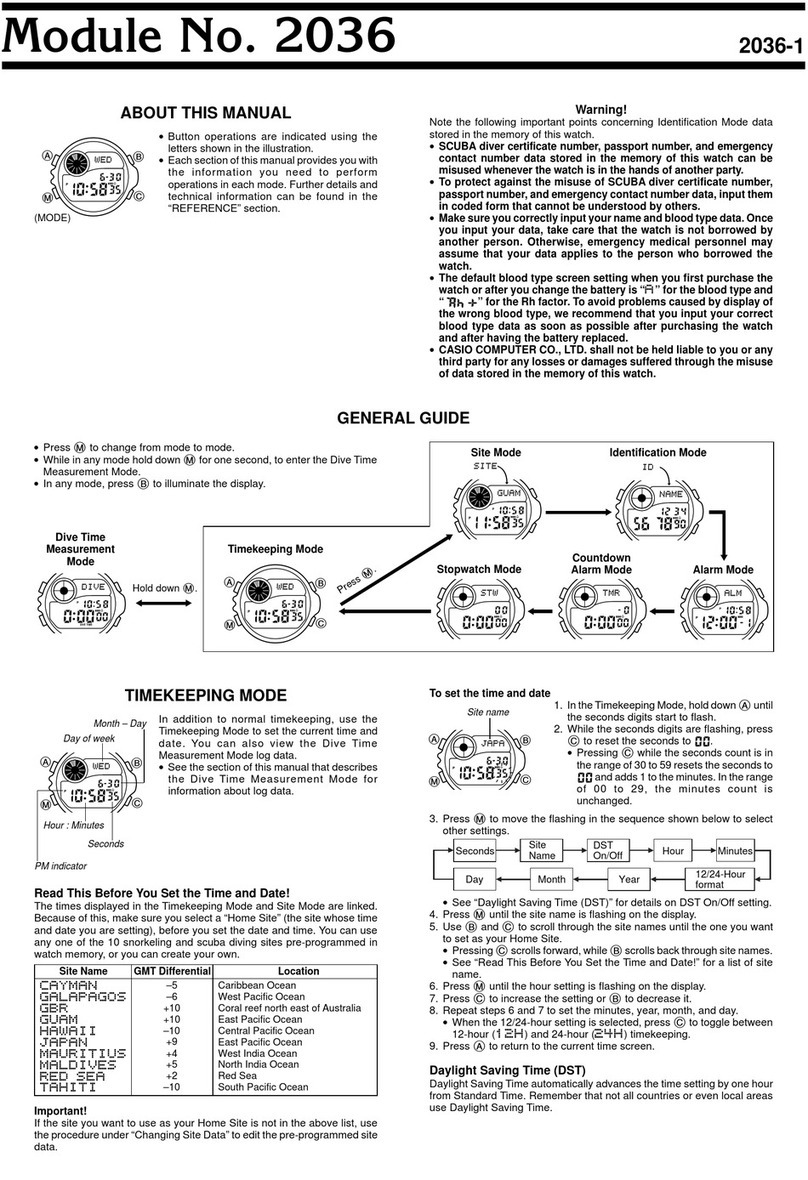 Casio 2036 User manual