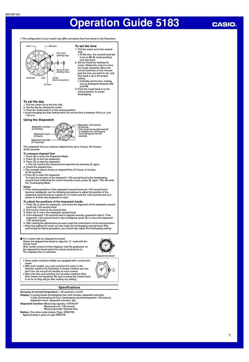 Casio 5183 User manual