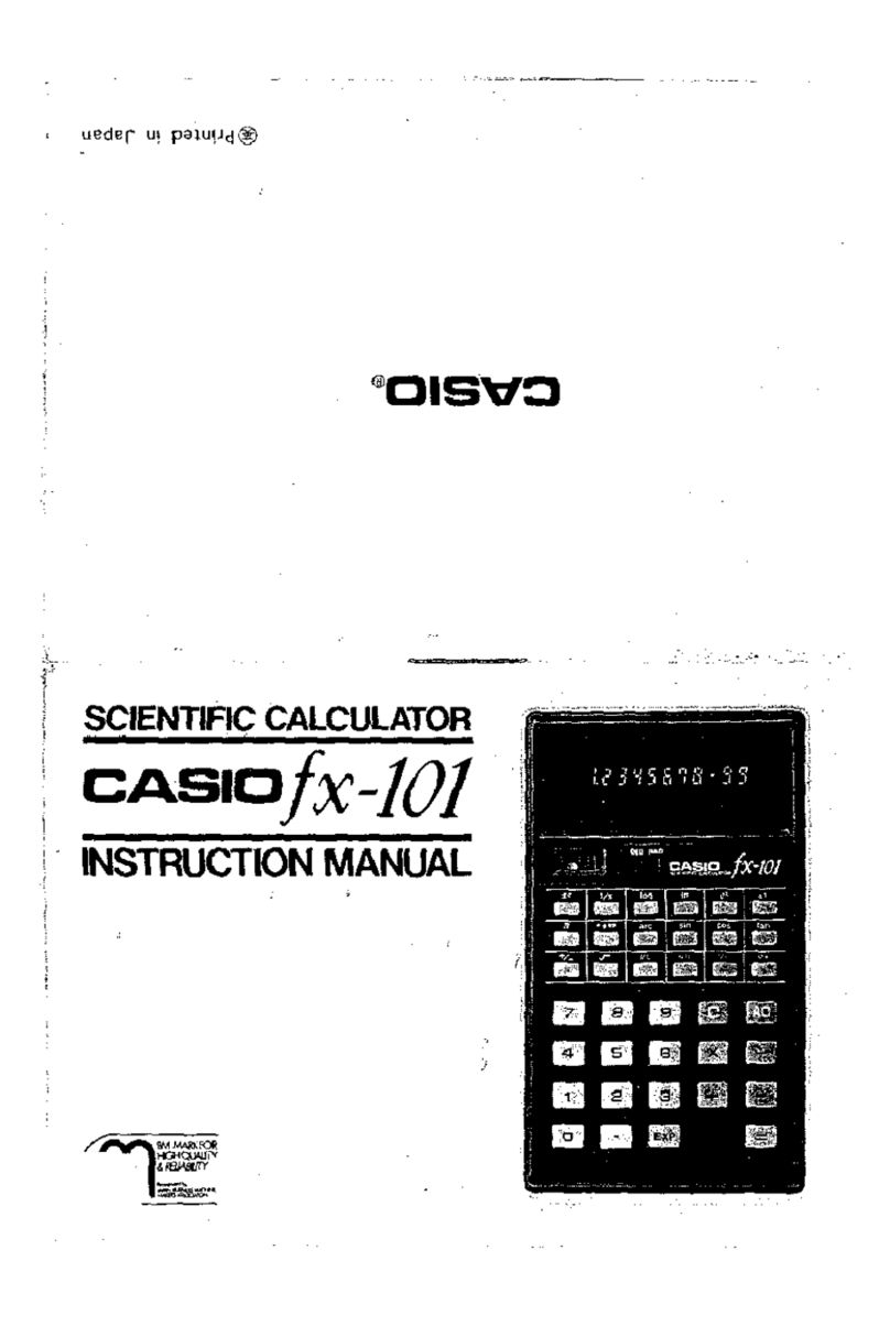 Casio fx-101 User manual