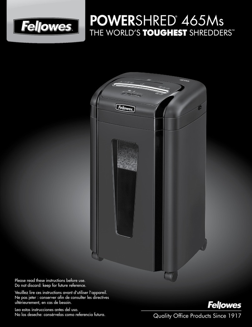 Fellowes POWERSHRED 465Ms User manual