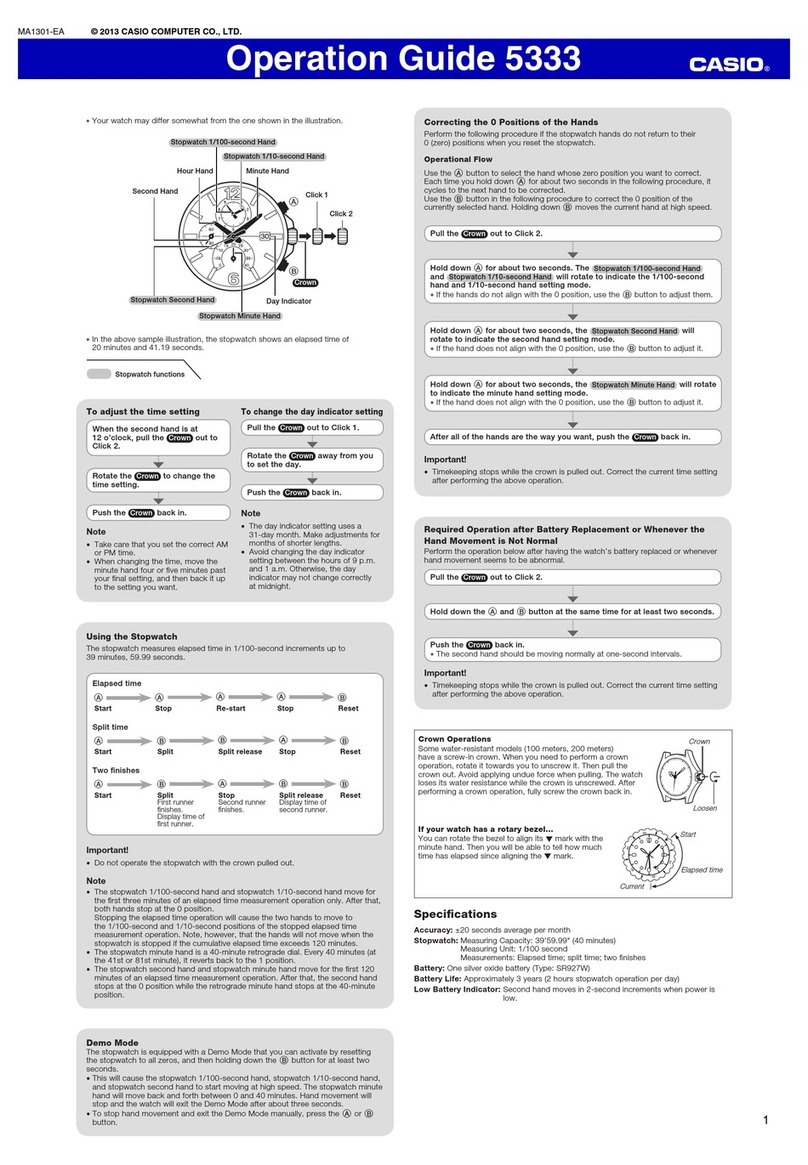 Casio 5333 Operation guide