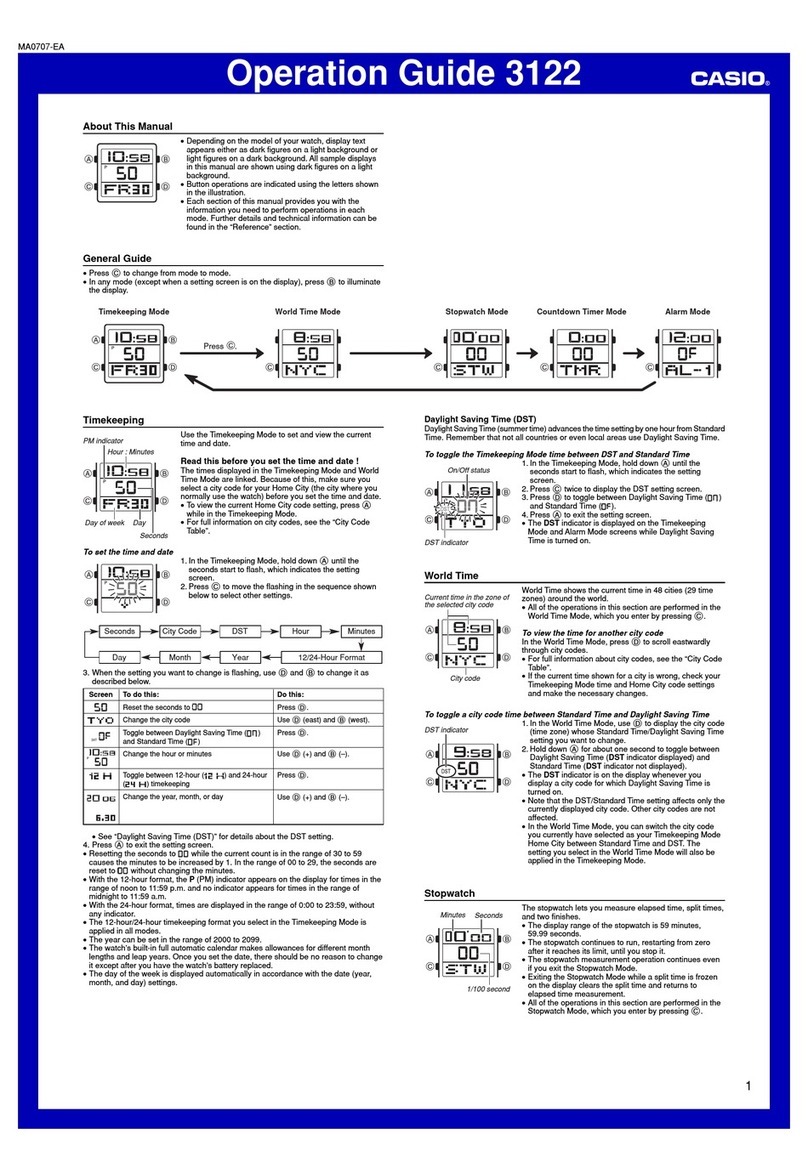 Casio 3122 User manual