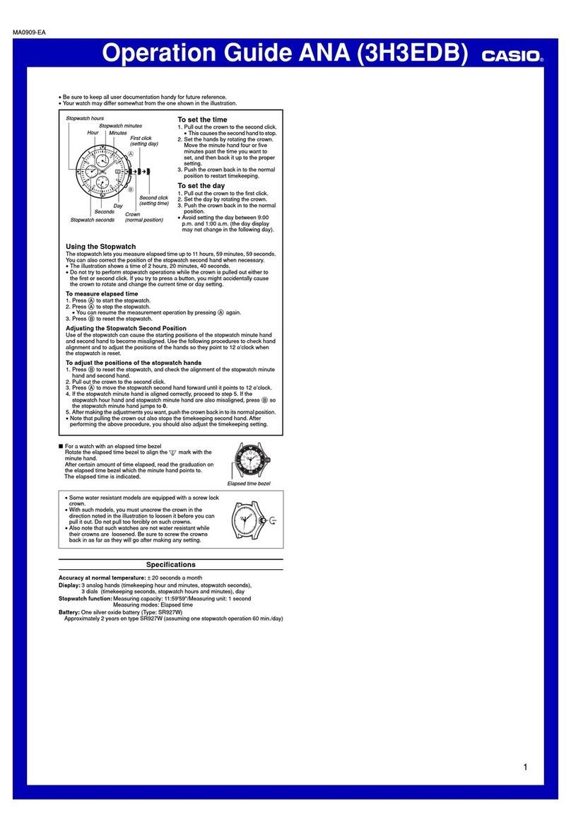 Casio ANA 3H3EDB User manual Casio ANA 3H3EDB User manual
