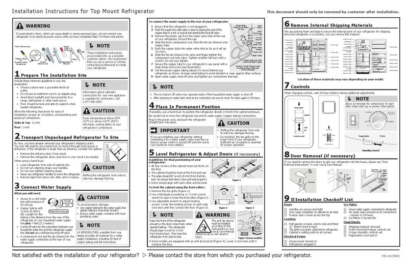 Frigidaire GAS COOKTOP installation instructions