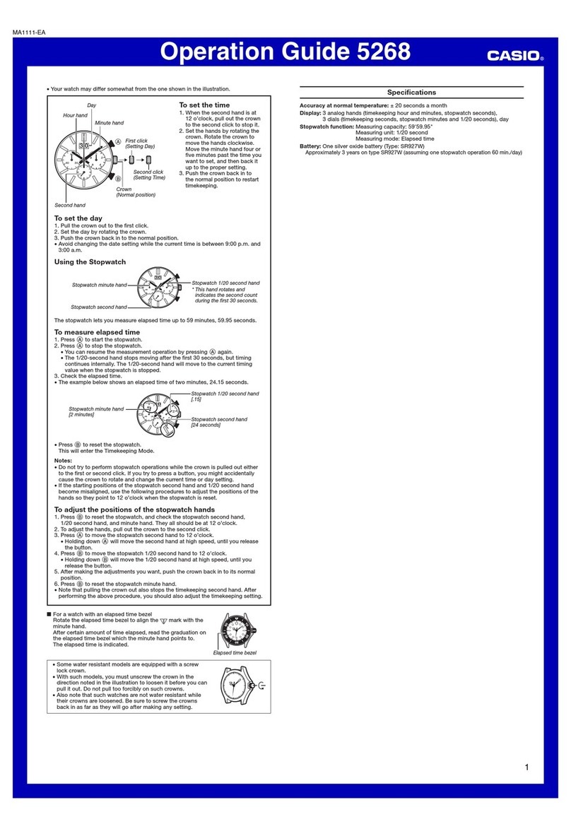 Casio 5268 User manual