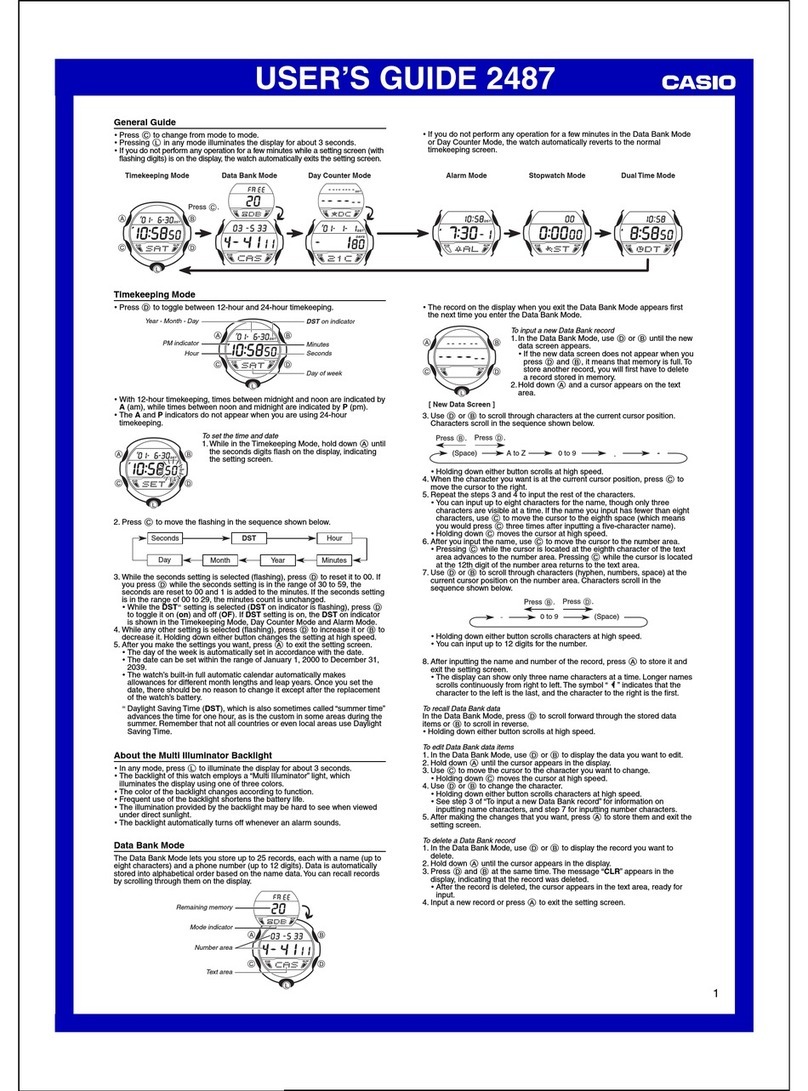 Casio 2487 User manual