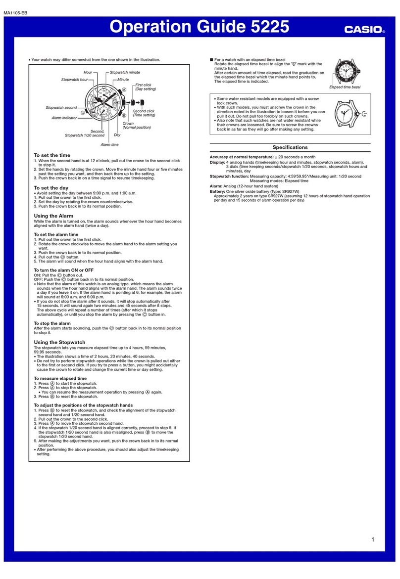 Casio 5225 User manual