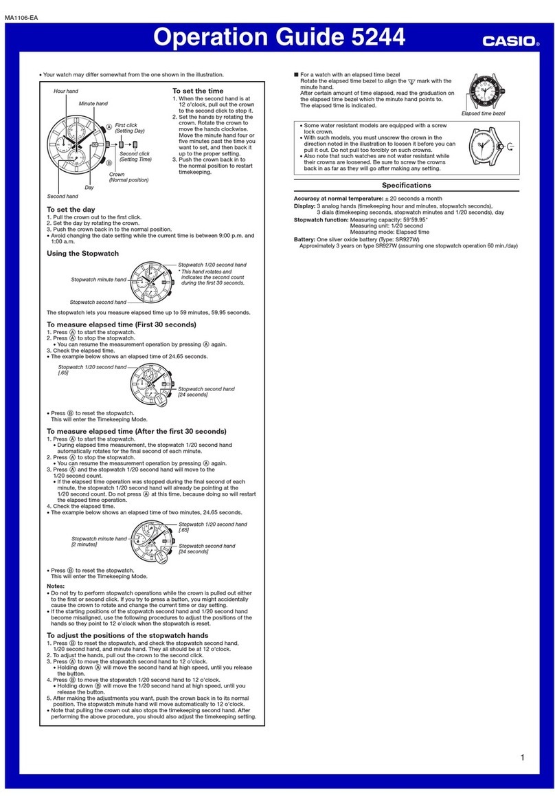 Casio 5244 User manual
