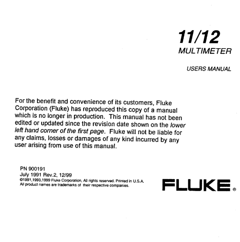 Fluke 11/12 user manual