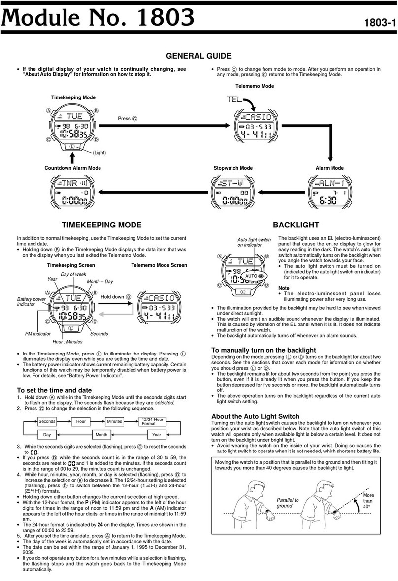 Casio 1803 Configuration guide Casio 1803 Configuration guide