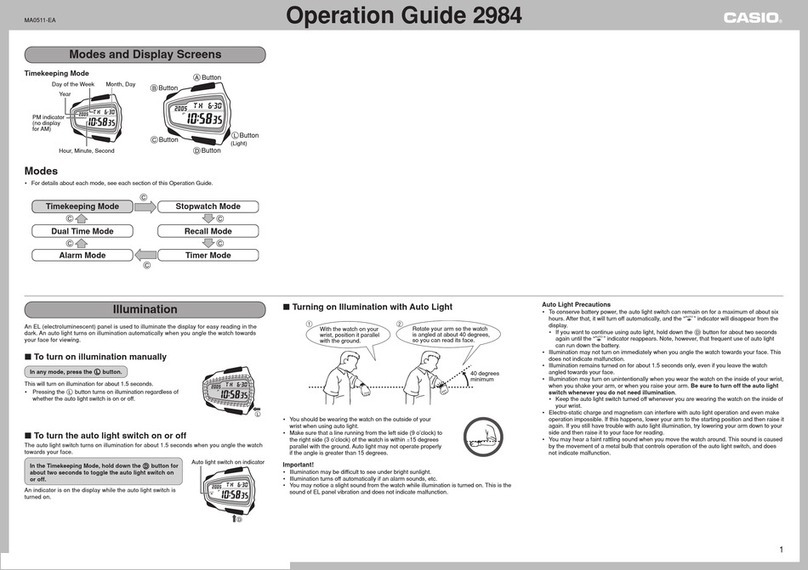 Casio 2984 User manual