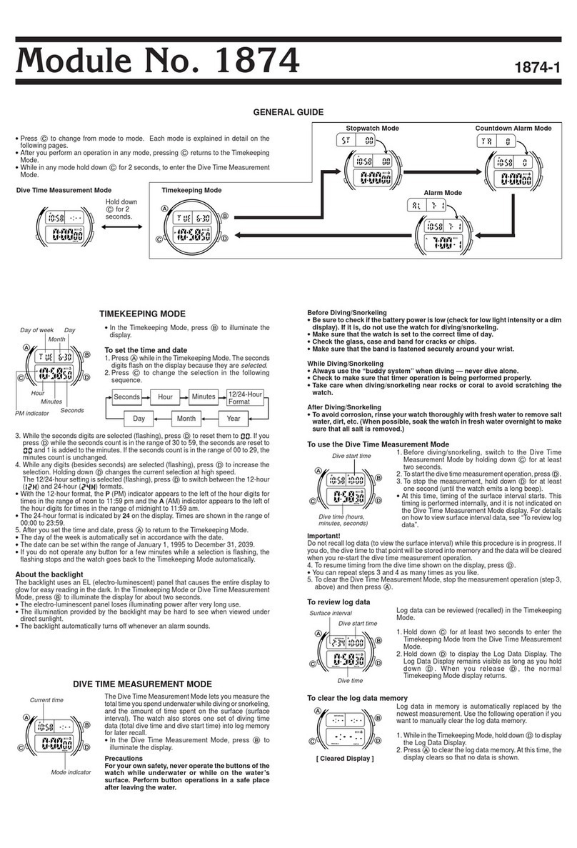 Casio 1874 General guide