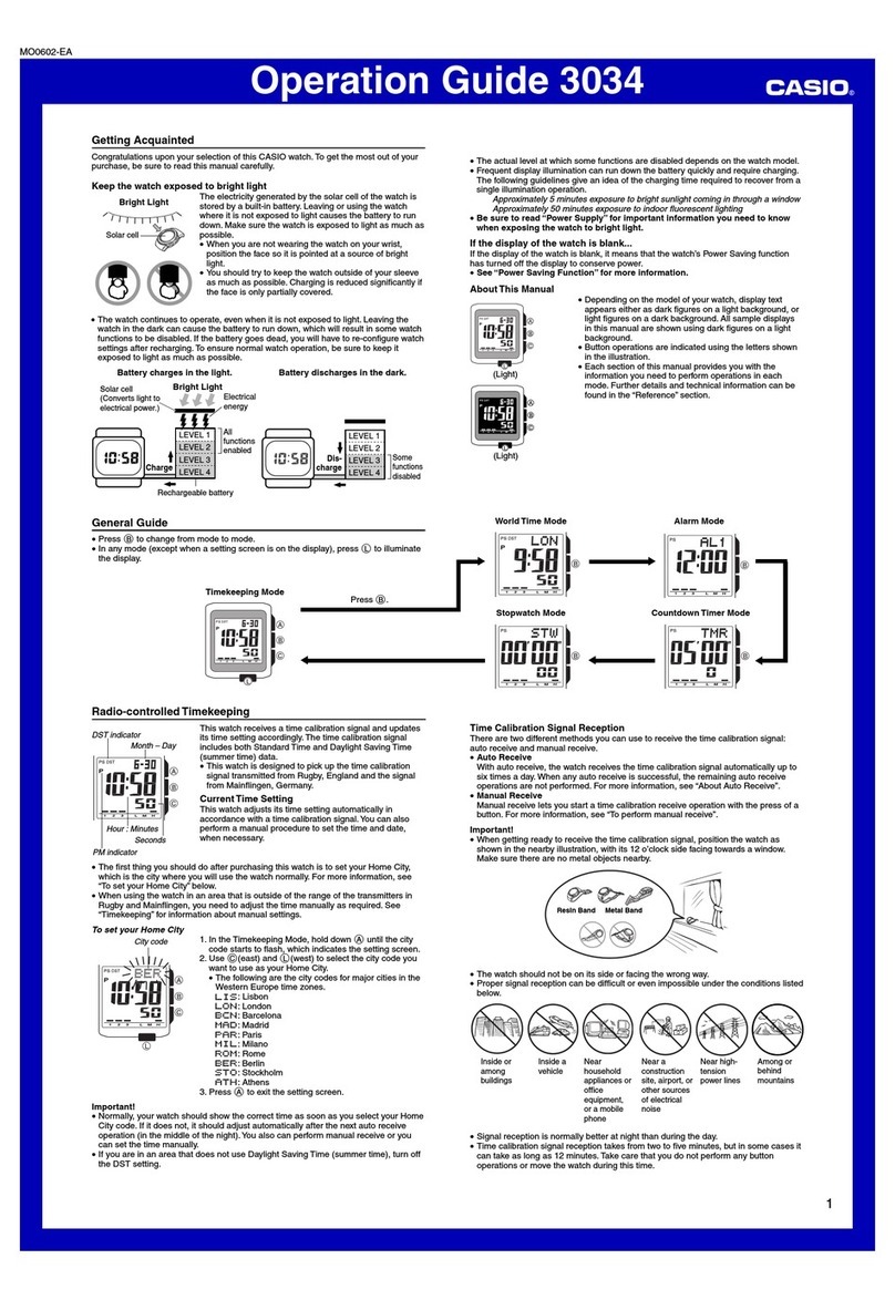 Casio 3034 User manual