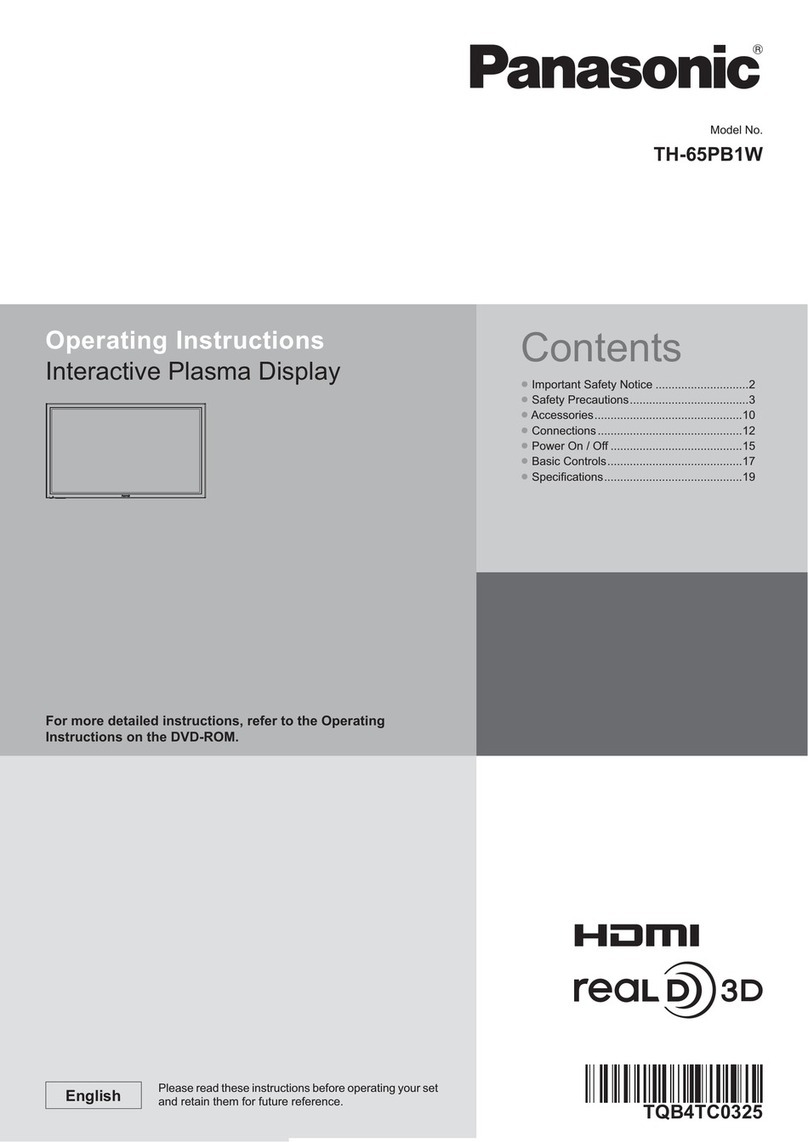 Panasonic TH-65PB1W operating instructions