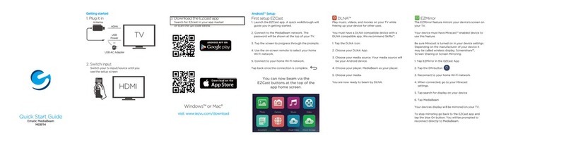 E-matic MediaBeam MDB114 quick start guide