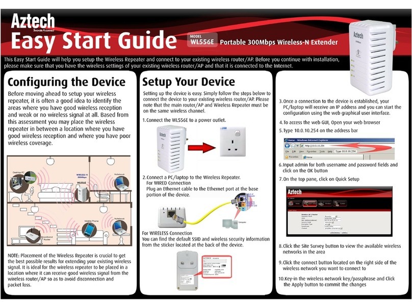 Aztech WL556E Instructions for use Aztech WL556E Instructions for use