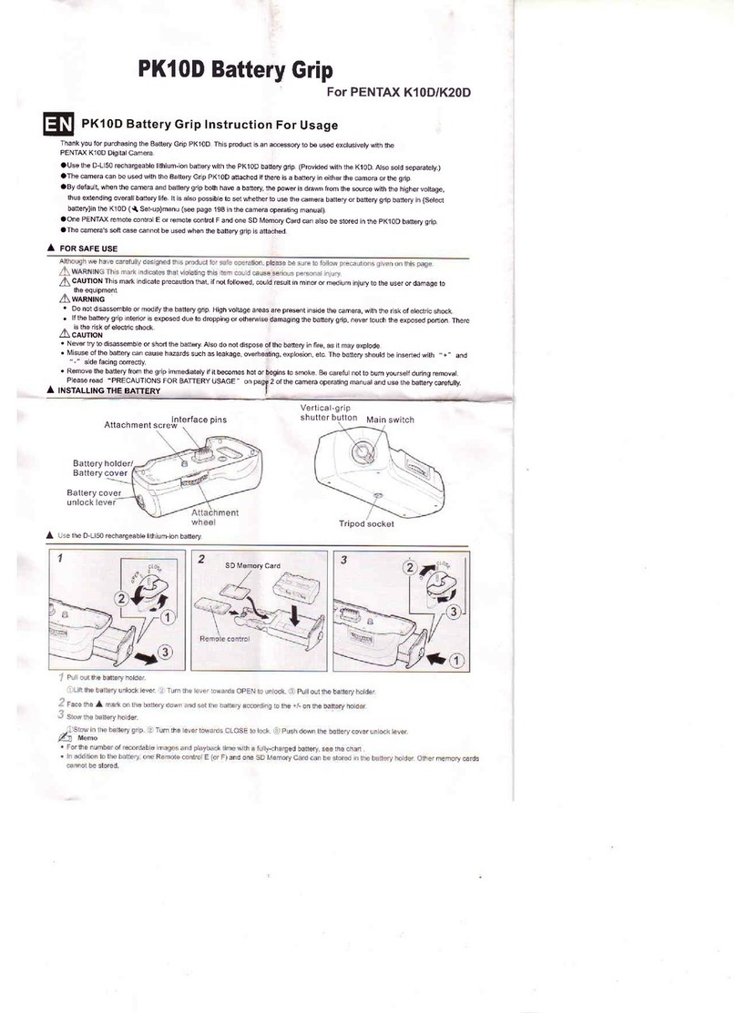 Pentax PK10D Parts list manual Pentax PK10D Parts list manual